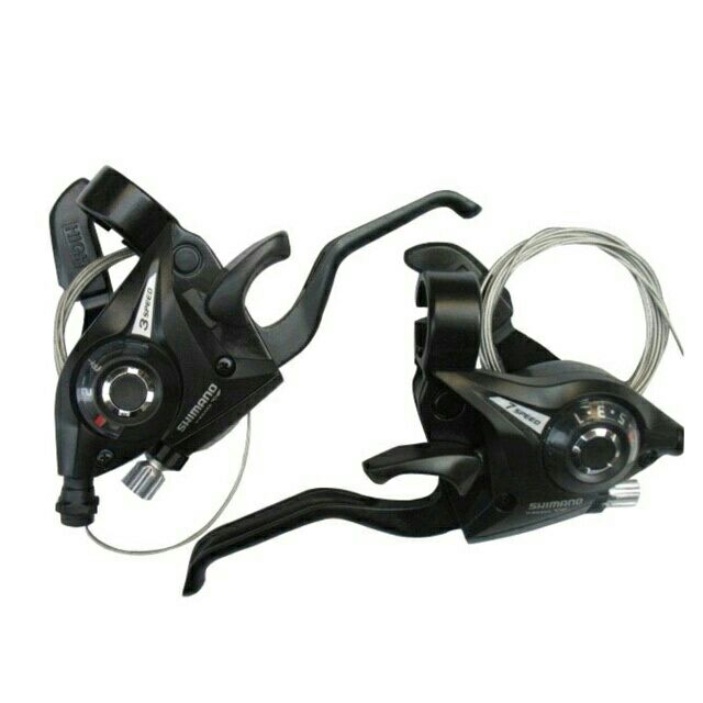 Tay đề xe đạp bấm xả shimano 3x7