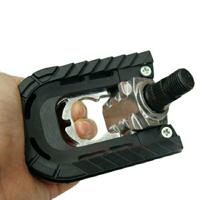 Pedan bàn đạp xe đạp gấp xếp nhôm đa năng gọn nhẹ