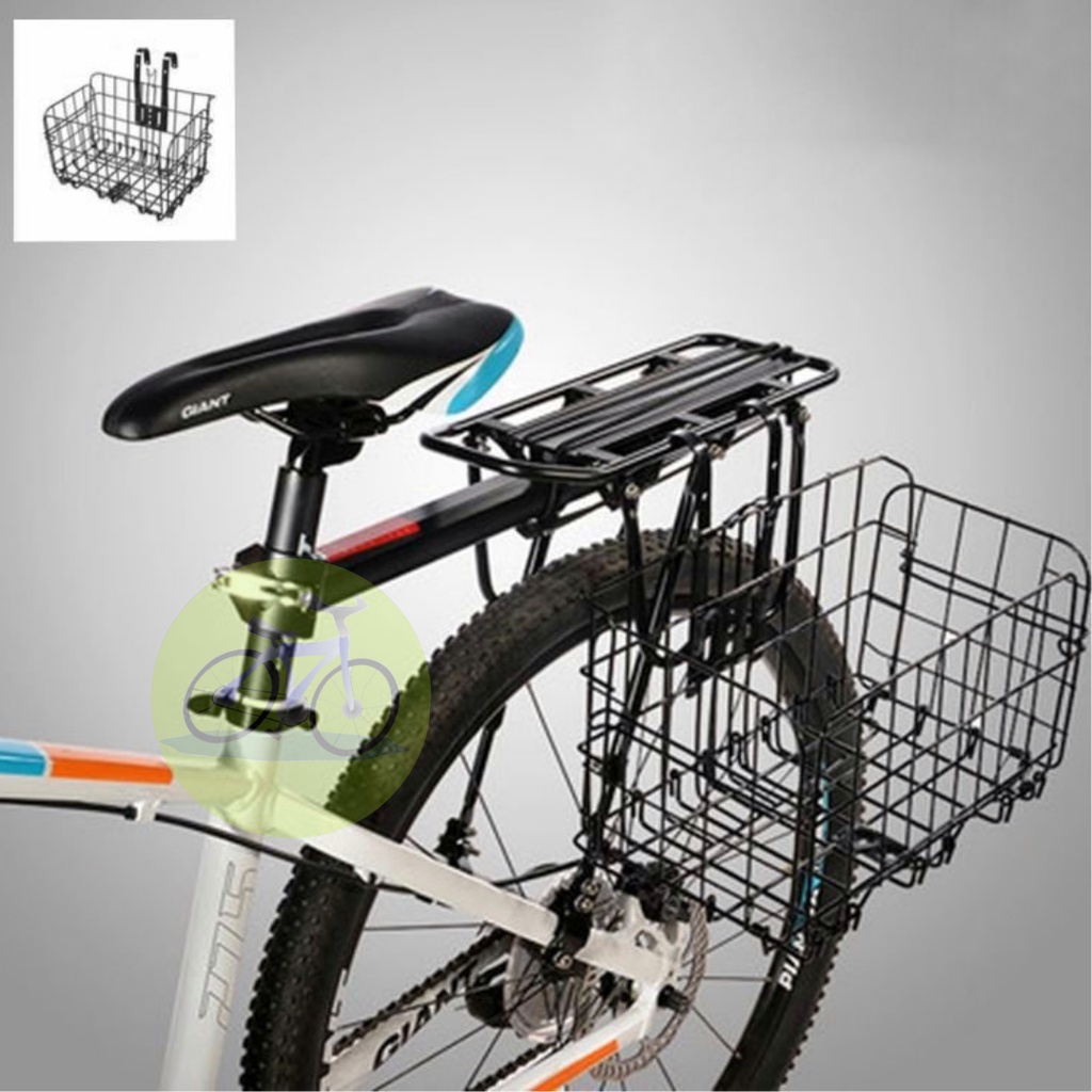 Giỏ Xe Đạp Gắn Đa Năng Có Thể Gập Gọn Chất Liệu Kim Loại Rổ Cứng Cáp Nhỏ Gọn