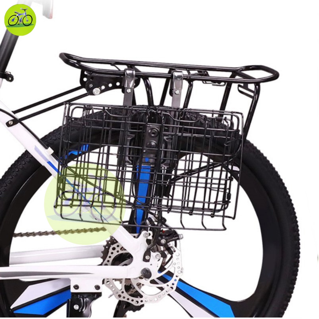Giỏ Xe Đạp Gắn Đa Năng Có Thể Gập Gọn Chất Liệu Kim Loại Rổ Cứng Cáp Nhỏ Gọn
