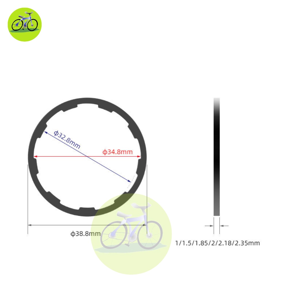 [HCM] Vòng đệm cối líp xe đạp thả HG / Khoen chêm cao líp thả Toopre 1mm, 1.5mm, 2mm