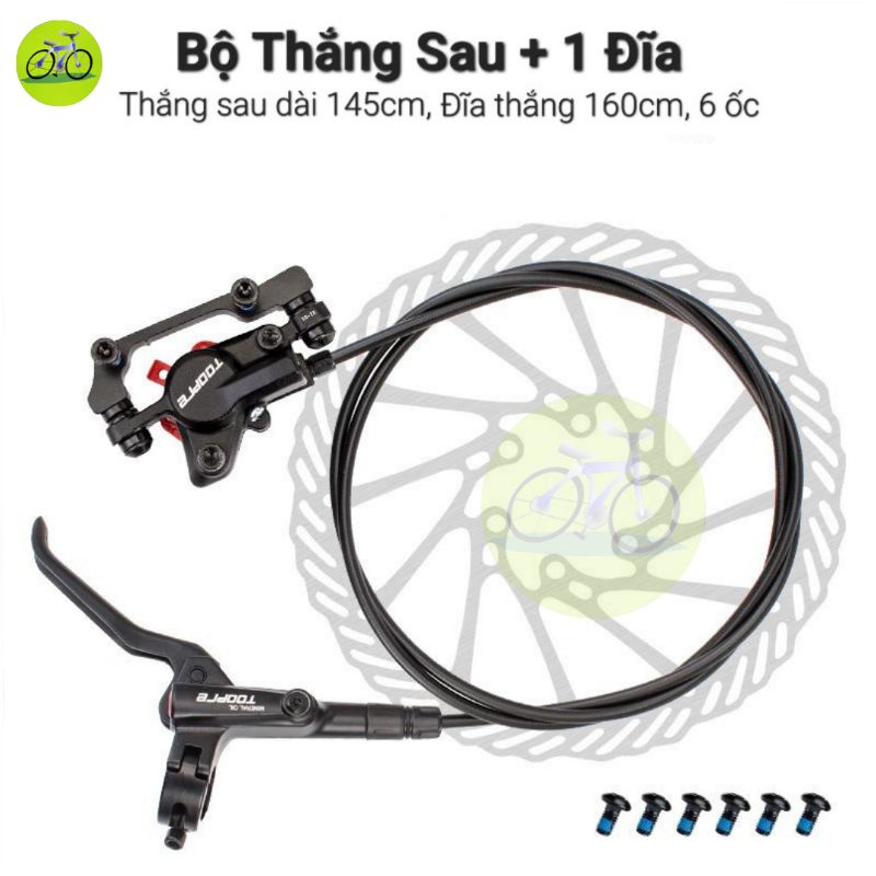 THẮNG DẦU XE ĐẠP PHANH ĐĨA THỦY LỰC TOOPRE CHINH HÃNG 2 PISTONS