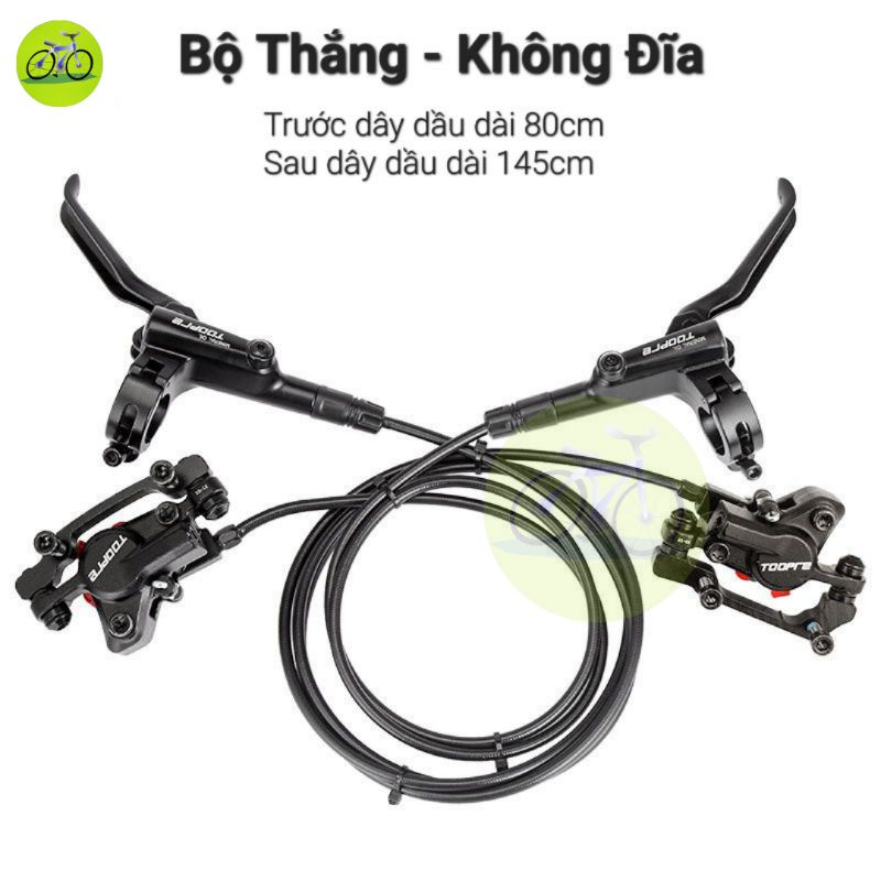 THẮNG DẦU XE ĐẠP PHANH ĐĨA THỦY LỰC TOOPRE CHINH HÃNG 2 PISTONS