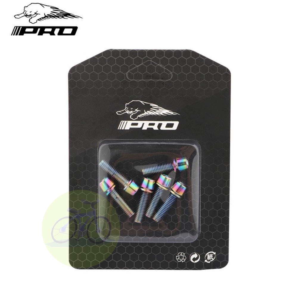 [HCM] Sét 6 ốc lục giác cho Pô Tăng Pro / Vít Potang mạ Titan M5*18mm Ghi đông xe đạp