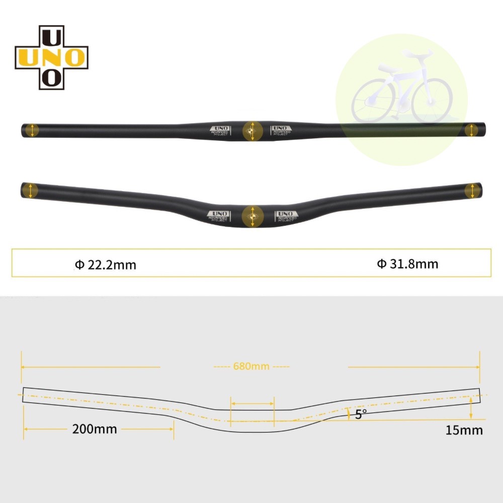 [HCM] Ghi đông xe đạp thẳng UNO / Tay lái thẳng xe đạp thể thao 31.8 mm Dài 720mm