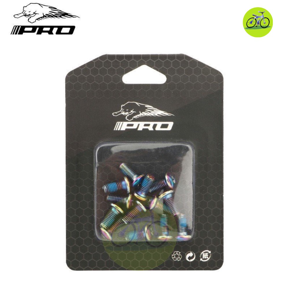 Sét 12 ốc lục giác bông mai cho Thắng Đĩa Pro / Vít đĩa thắng dầu cơ mạ Titan M5 xe đạp thể thao