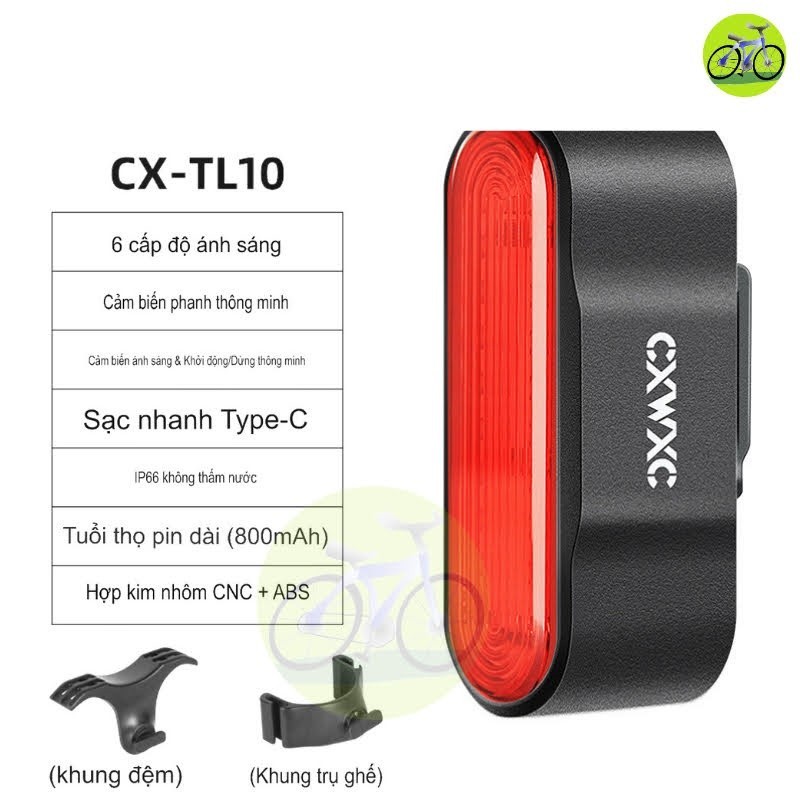 [Giyo HCM] Đèn hậu xe đạp GL09, GL09s, CX-TL01 thời gian sáng lên tới 100 giờ, chống nước ip66