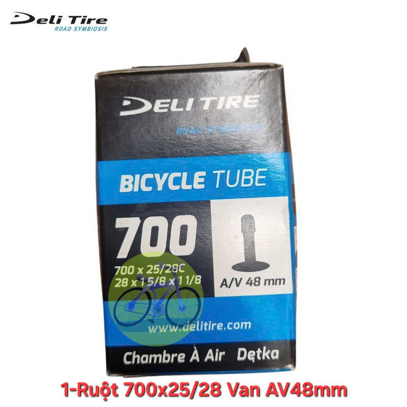 Ruột Xe Đạp Deli Tire 700c Van Nhỏ/Van Lớn - Kích Thước 26, 27.5 Inch