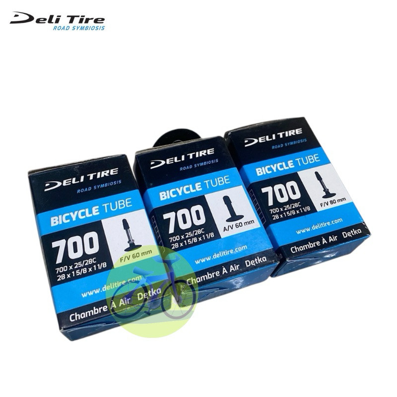 Ruột Xe Đạp Deli Tire 700c Van Nhỏ/Van Lớn - Kích Thước 26, 27.5 Inch