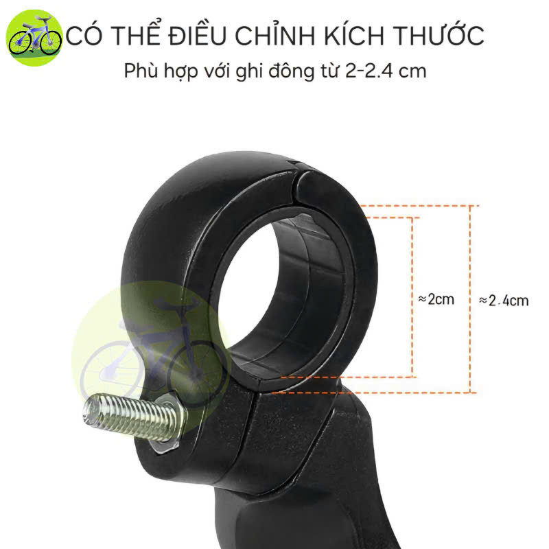 Gương Chiếu Hậu Xe Đạp Ống Kính Chống Sốc HD Có Thể Điều Chỉnh Xoay 360-Trái/Phải