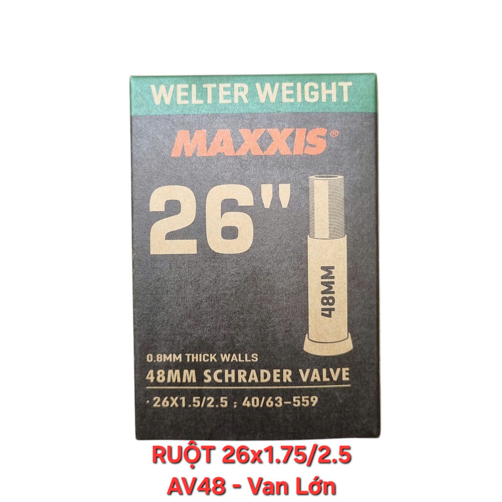 Ruột Xe Đạp Maxxis Welter Weight Đủ Size 26, 27.5,  29 Inch 700C Van Nhỏ Van Lớn