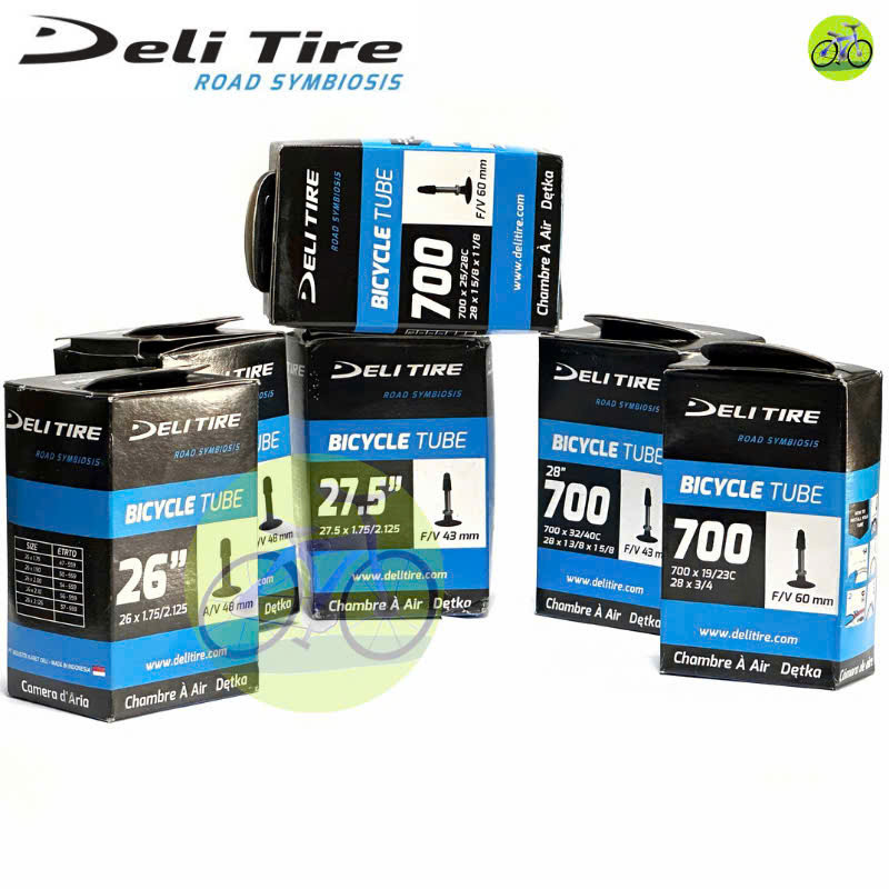 Ruột Xe Đạp Deli Tire 700c Van Nhỏ/Van Lớn - Kích Thước 26, 27.5 Inch