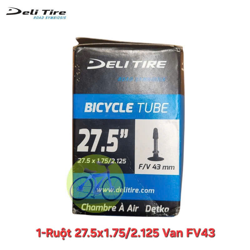 Ruột Xe Đạp Deli Tire 700c Van Nhỏ/Van Lớn - Kích Thước 26, 27.5 Inch
