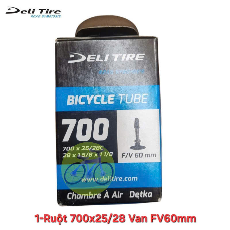 Ruột Xe Đạp Deli Tire 700c Van Nhỏ/Van Lớn - Kích Thước 26, 27.5 Inch