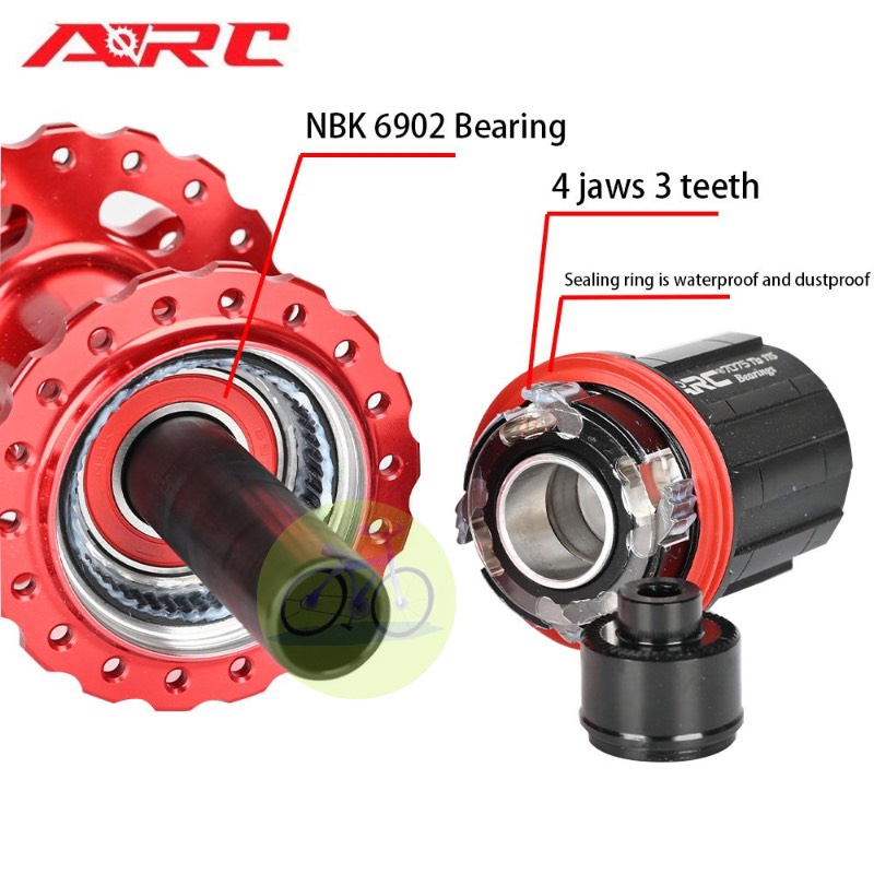 [HCM] Đùm cối nổ ARC MT006 28,32,36 lỗ HUB Xe Đạp 100/135 QR cối HG 8-11 SPEED
