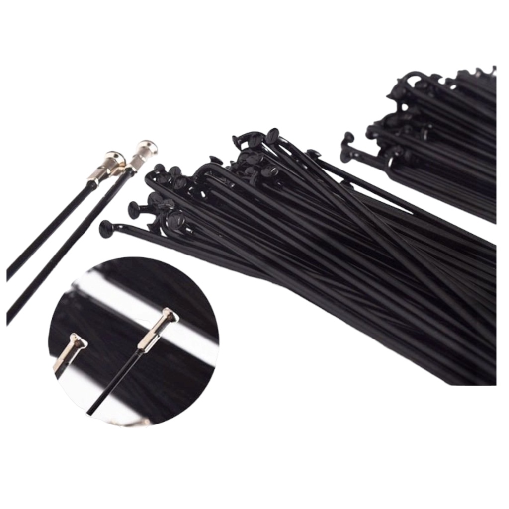 [HCM] Căm Xe Đạp, Nan Hoa Thép Sơn Đen Tĩnh Điện - 5 Cây.