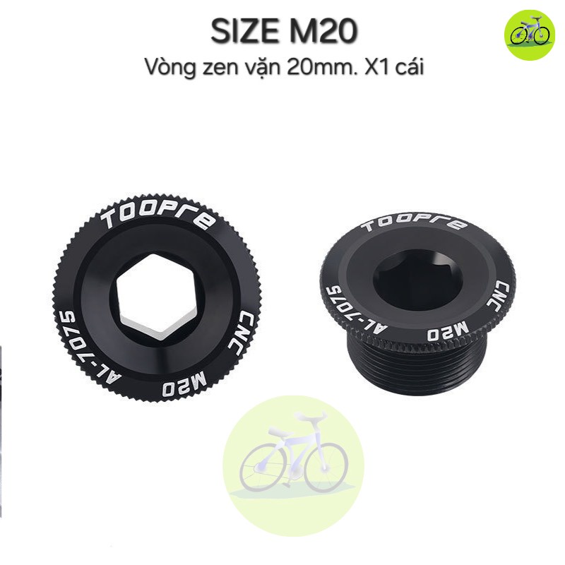 [HCM] Ốc vặn đùi đĩa trục rỗng cho xe đạp TOOPRE M18 M19 M20 Tích Hợp Chainring Hợp kim nhôm