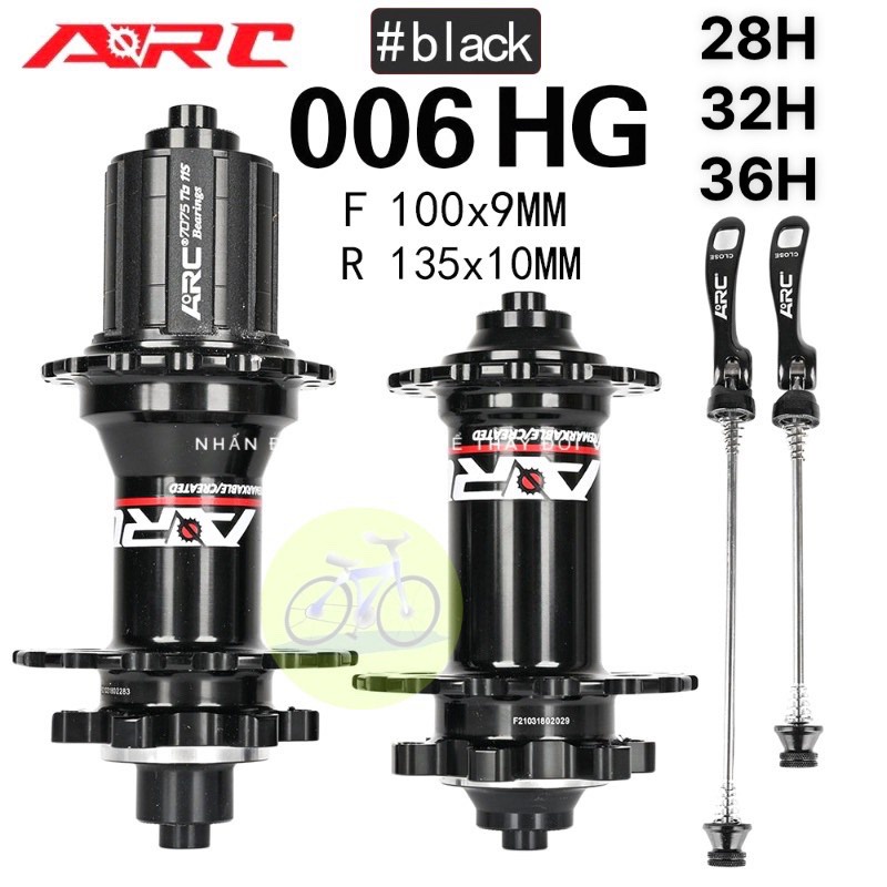 [HCM] Đùm cối nổ ARC MT006 28,32,36 lỗ HUB Xe Đạp 100/135 QR cối HG 8-11 SPEED