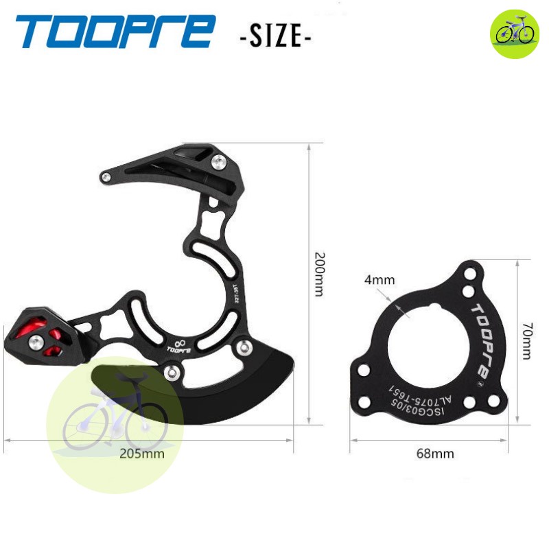 [HCM] Bộ Hướng Dẫn Xích Đĩa Đơn Xe Đạp TOOPRE ISCG03/05 32T-38T, Bảo Vệ Đĩa Xe Đạp