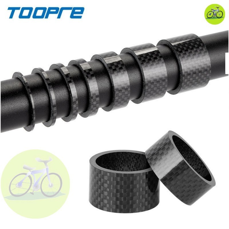[HCM] Vòng chêm cổ thả Carbon xe đạp thể thao Toopre 5 10 mm / Miếng chêm cổ pô tăng