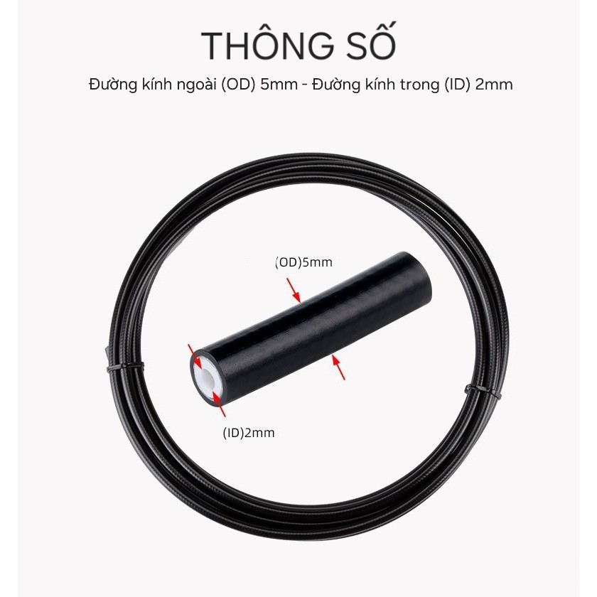 [HCM][ Tặng Dao Cắt ] Vỏ Dây Thắng Dầu 2,5m xe đạp TRLREQ /  Ống Dầu 5 mm Dầu Thủy Lực Bộ BH59/BH90