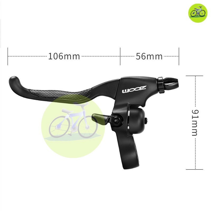 [HCM] Tay thắng xe đạp thể thao ZOOM Tay phanh có chuông 3 ngón