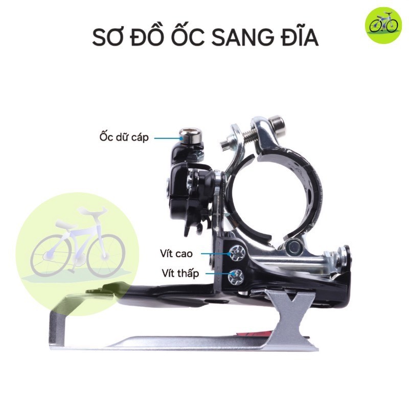 [HCM] Sang Đĩa Xe Đạp / Gạt Đĩa Shimano Tourney FD-TY500 Cổ 31.8mm Chính Hãng