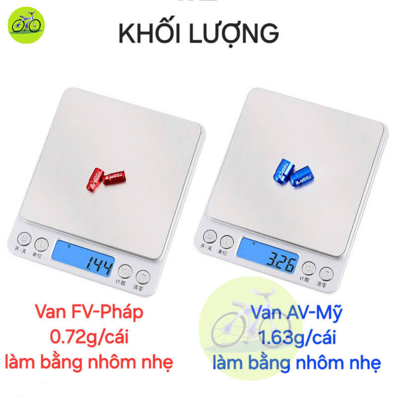 [HCM] Nắp chụp van xe đạp Nhôm Toopre/ Đầu bịt chân Van pháp FV Van Mỹ AV - 2 Nắp