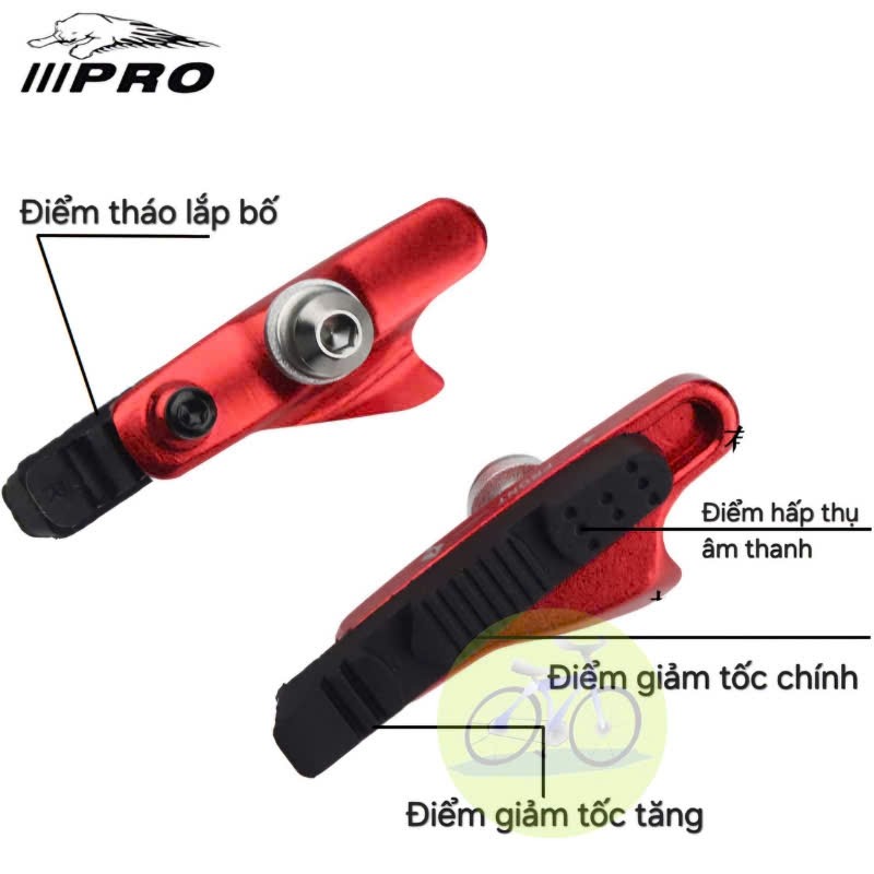 [HCM] Gôm thắng xe đạp Road PRO / Gôm phanh xe đạp đua III Pro