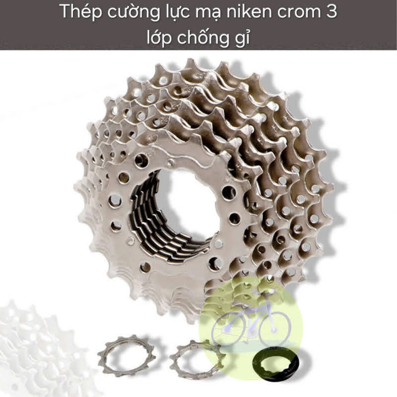 [HCM] Líp thả xe đạp cuộc Sunsuine 8/9/10/11 tầng / 11T-28T thả Mạ Crom
