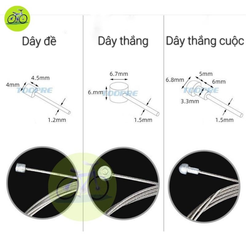 Ruột dây đề dây thắng xe đạp thép không gỉ inox chính hãng