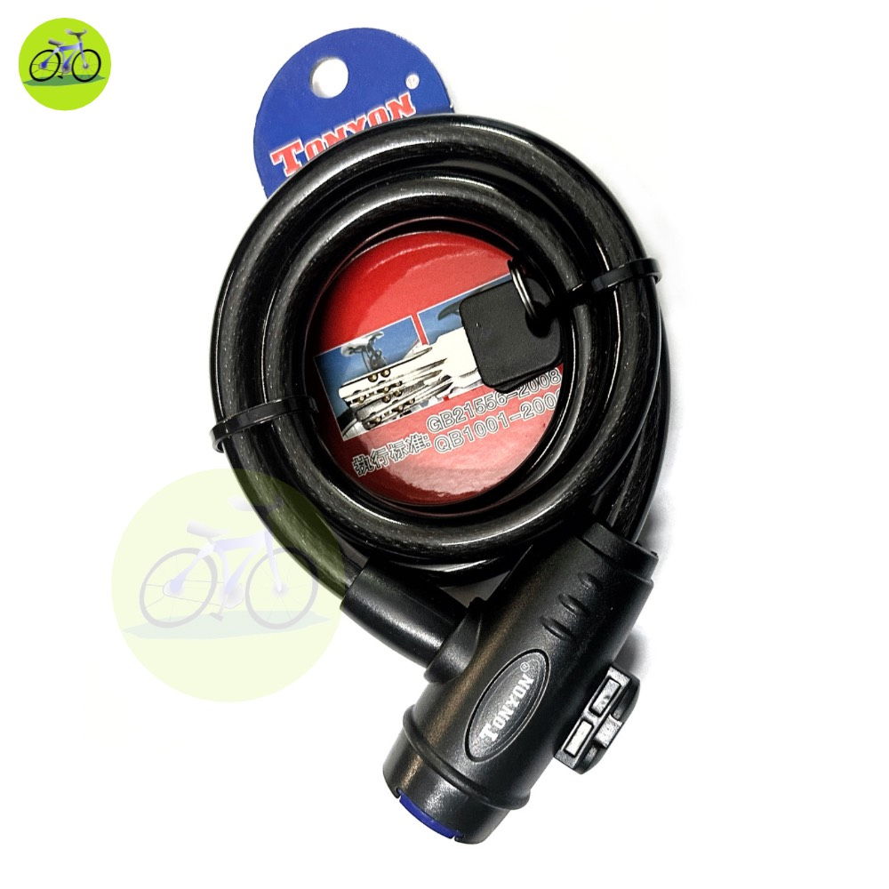 Khóa Xe Đạp Dây Chìa TONYON dài 1,2m lõi cáp thép