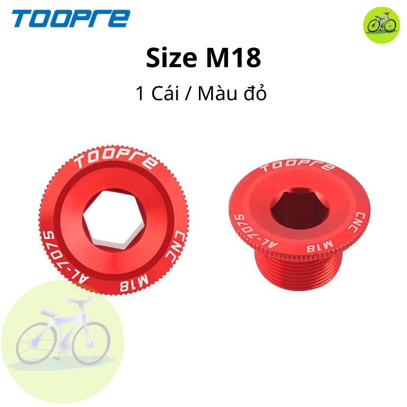 [HCM] Ốc vặn đùi đĩa trục rỗng cho xe đạp TOOPRE M18 M19 M20 Tích Hợp Chainring Hợp kim nhôm