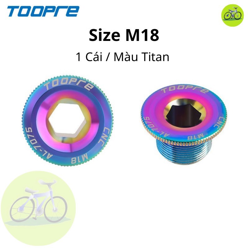 [HCM] Ốc vặn đùi đĩa trục rỗng cho xe đạp TOOPRE M18 M19 M20 Tích Hợp Chainring Hợp kim nhôm