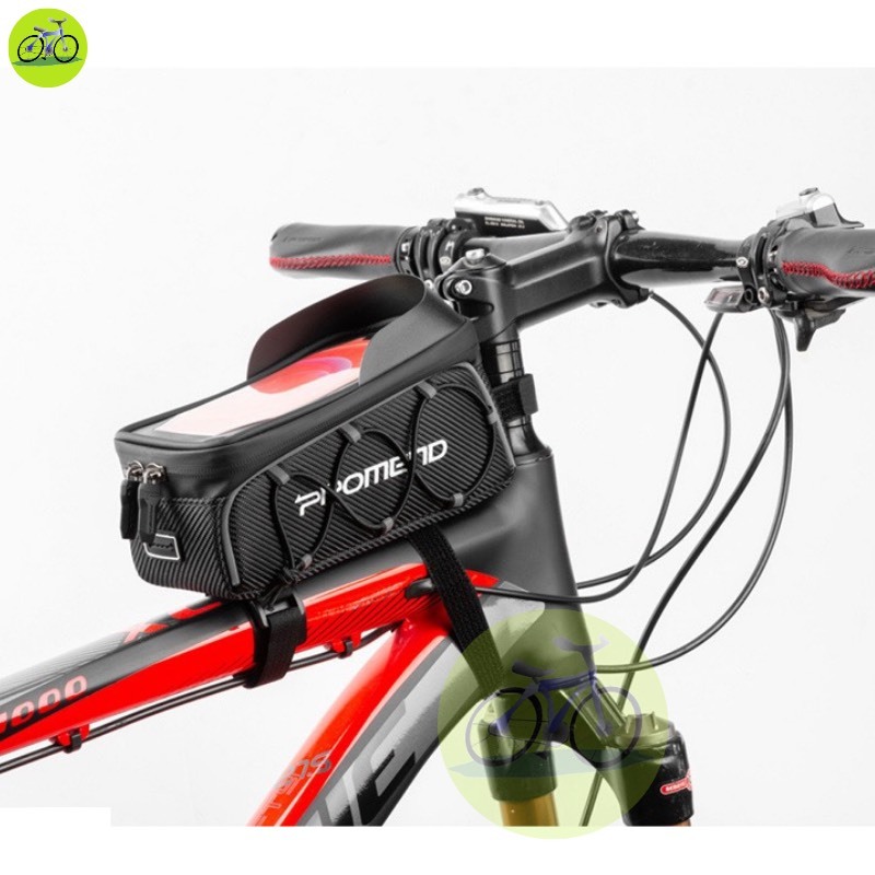 Túi treo sườn xe đạp PROMEND túi cứng chống nước có mặt đêt điện thoại chuyên dụng