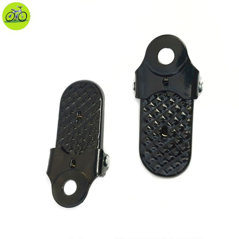 Gác để chân gấp xe đạp thép sơn màu đen