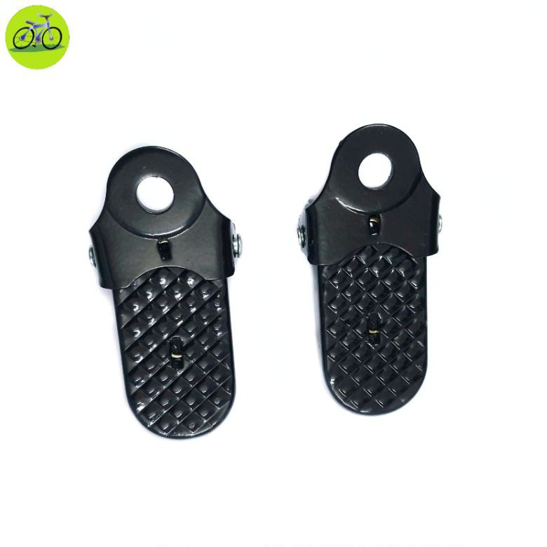 Gác để chân gấp xe đạp thép sơn màu đen