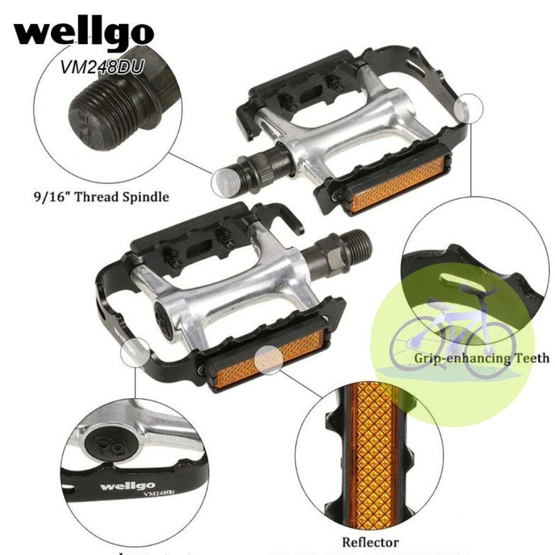 Pedal bàn đạp xe đạp thể thao Wellgo M248