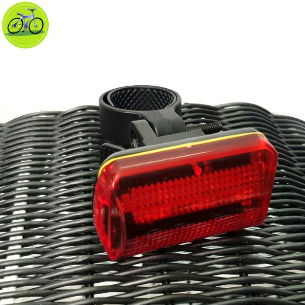 Đèn báo hiệu sau xe đạp hậu nháy đỏ pin