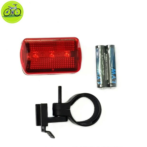 Đèn báo hiệu sau xe đạp hậu nháy đỏ pin