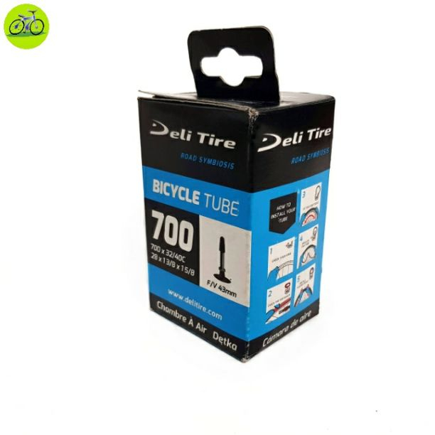 Cặp 2 săm ruột xe đạp Deli Tire 700x32/40c AV-48mm van xe máy (Mỹ)