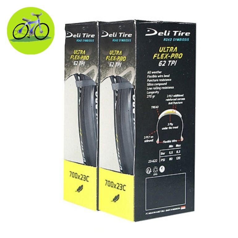Vỏ (lốp) xe đạp gấp hộp Deli Tire ULTRA FLEX-PRO 700x23C
