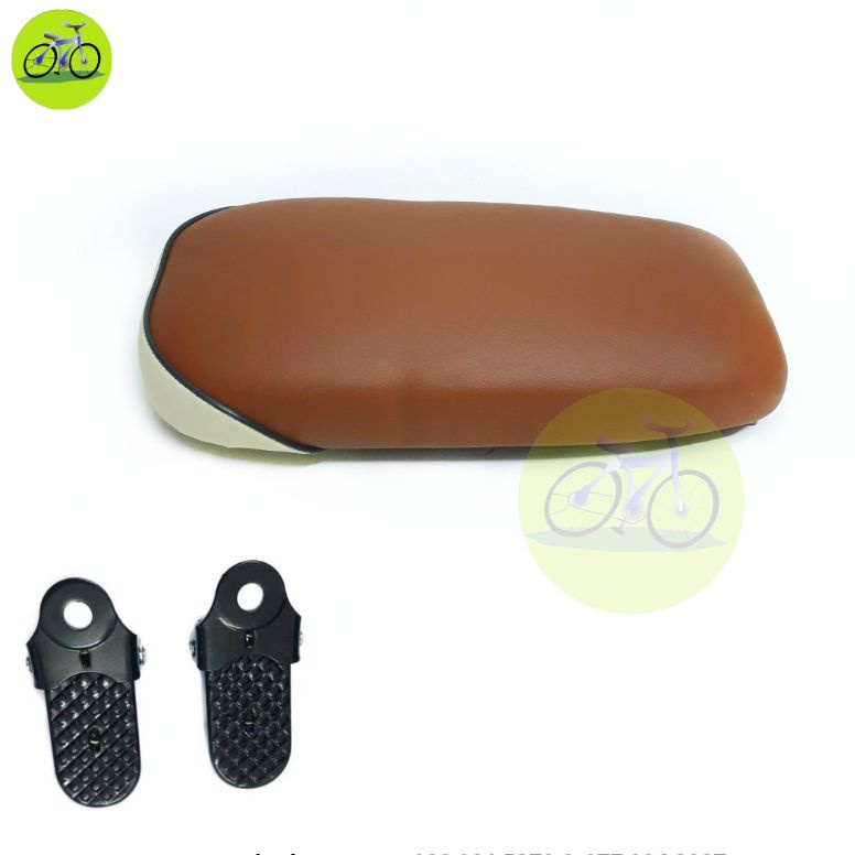 Bộ gác chân và nệm yên sau xe đạp Gắn Xe Đạp