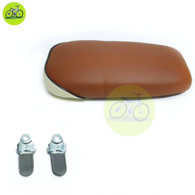 Bộ gác chân và nệm yên sau xe đạp Gắn Xe Đạp