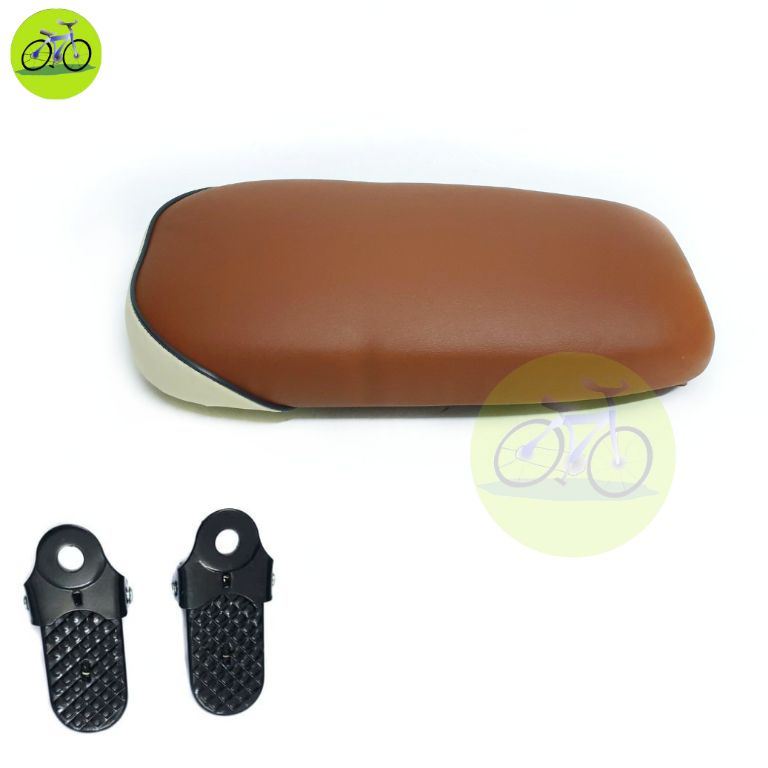 Bộ gác chân và nệm yên sau xe đạp Gắn Xe Đạp