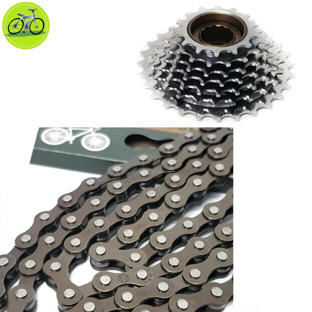 Combo bộ líp 7 và sên YBN xe đạp thể thao