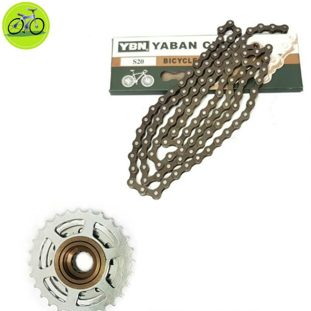 Combo bộ líp 7 và sên YBN xe đạp thể thao