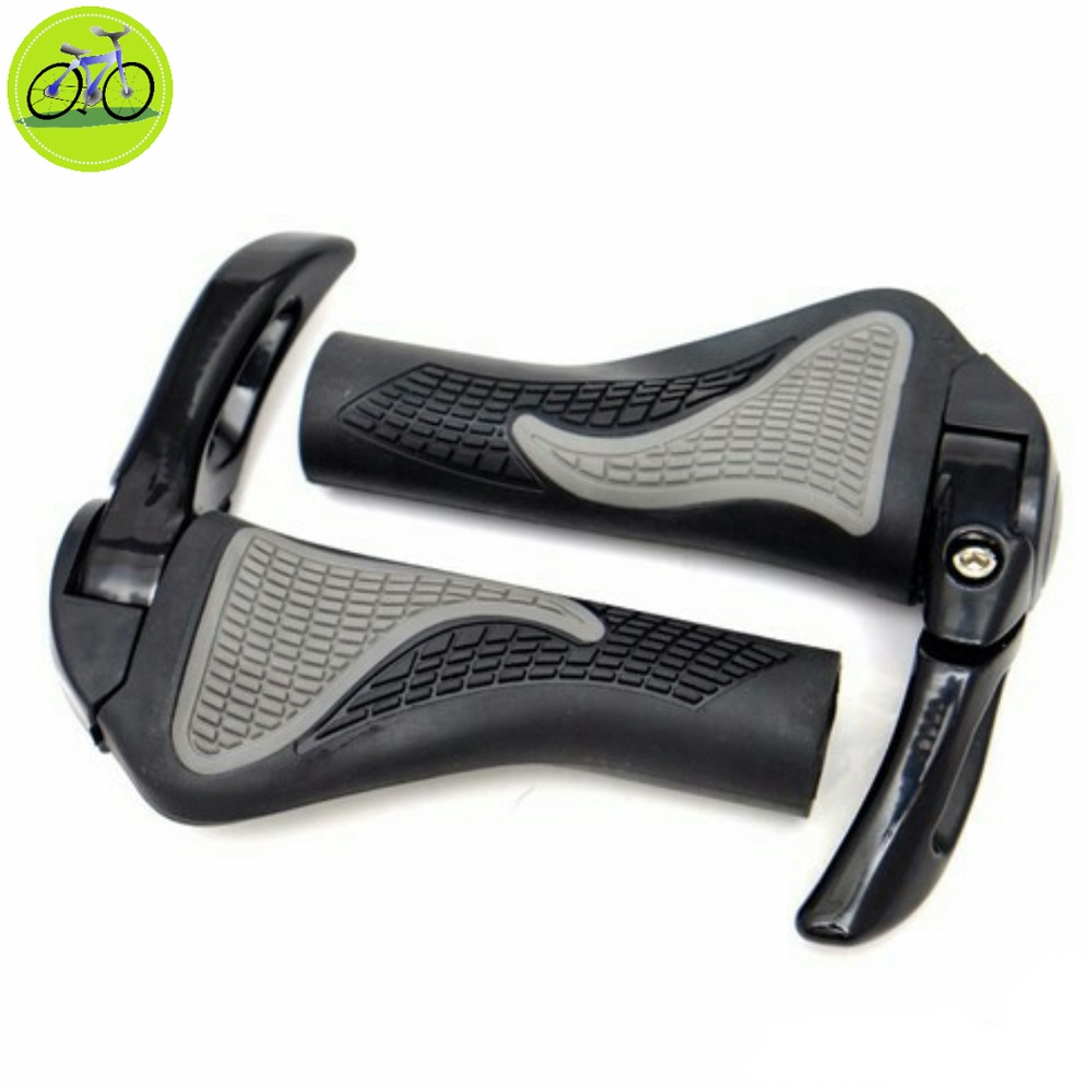 Tay nắm xe đạp sừng trâu cao su chống mỏi, tay nghĩ nhôm siêu nhẹ