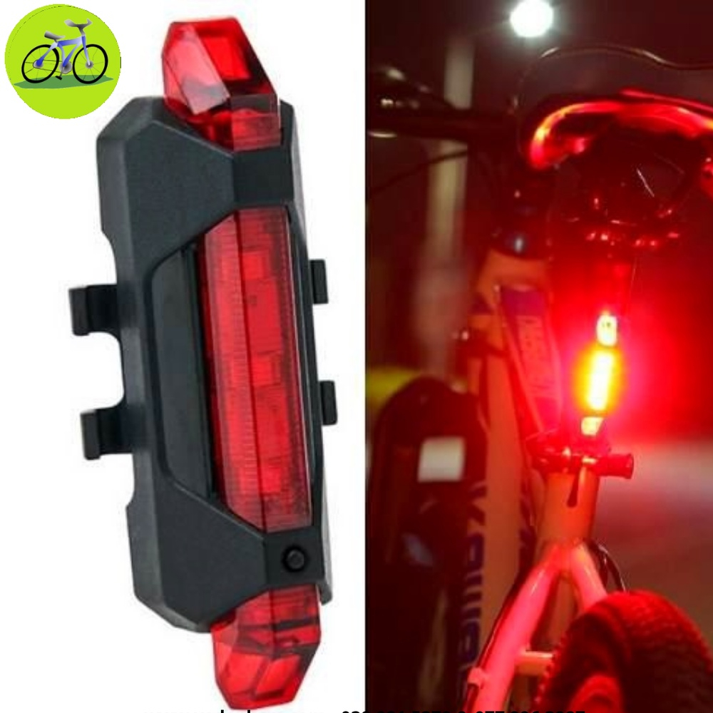 Đèn hậu xe đạp LED cảnh báo sáng đỏ sạc USB NQY