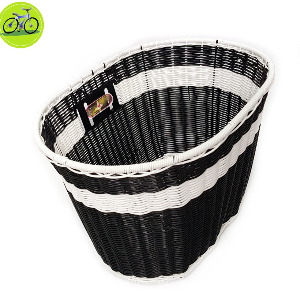 Giỏ xe đạp, rổ xe máy điện chất liệu các sợi mây tổng hợp elip